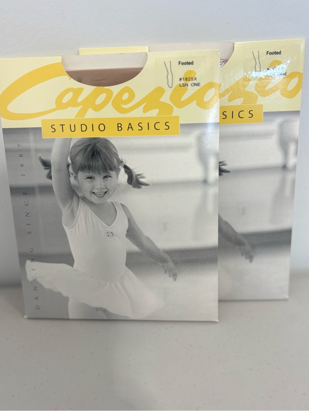 Capezio Studio Basics Kids Ballet Tights - Yellow Accents